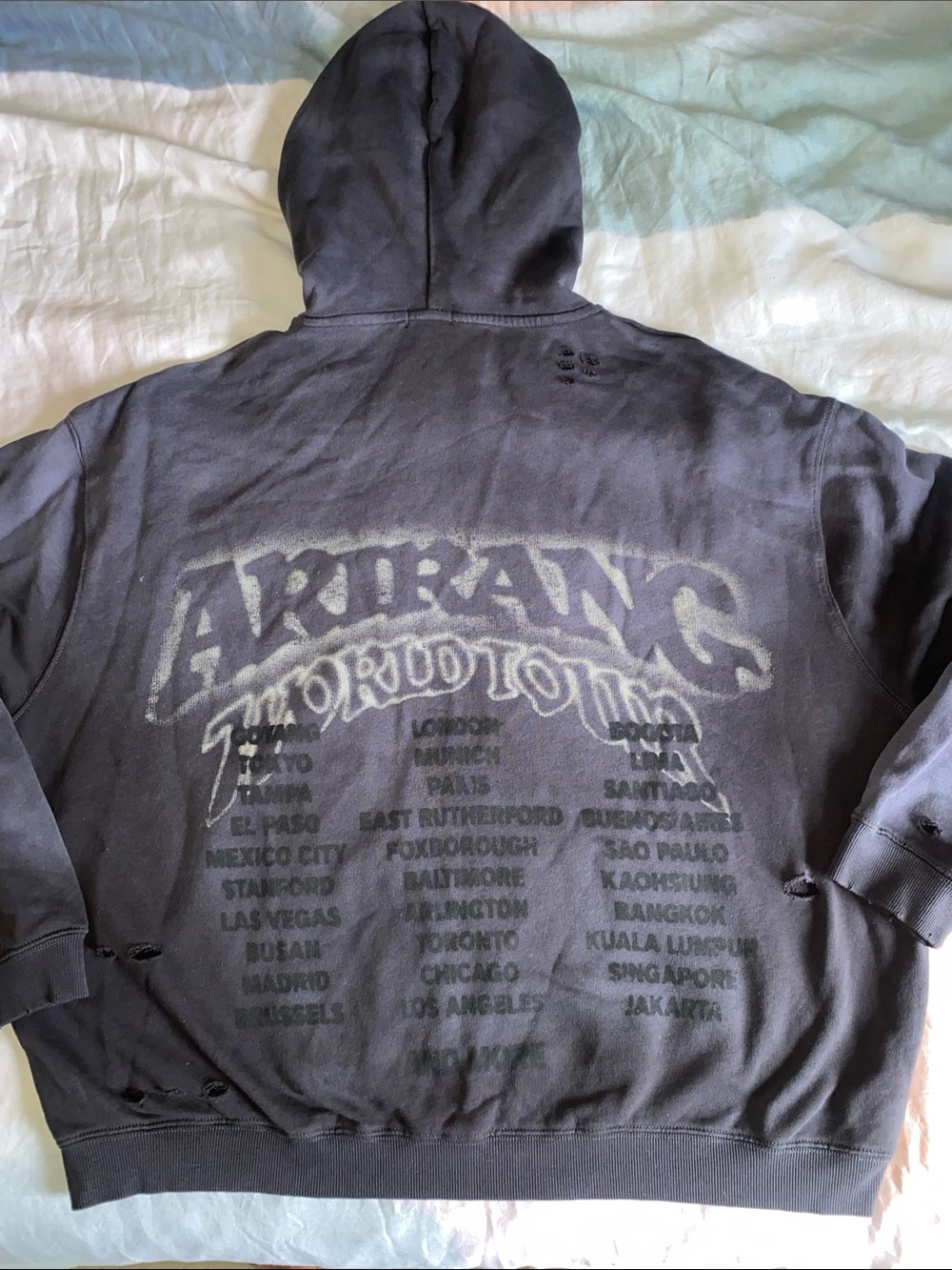 BTS Arirang World Tour Zip Up Hoodie Charcoal Size XL NEW